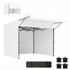 Outsunny 10' X 10' Pop Up Canopy Tent With Awning And Sidewalls, Upf50+