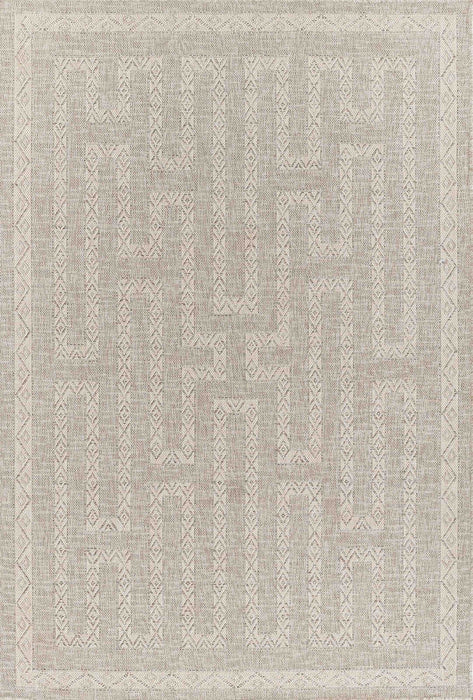 Maze Transitional 5'3\" x 7'0\" Area Rug in Grey Indoor Area Rug
