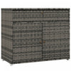 Outsunny Wicker Outdoor Storage Cabinet, Pool Towel Storage Cabinet, Grey