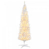 HOMCOM 5' Prelit Artificial Christmas Tree with Warm White LED Lights