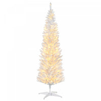HOMCOM 5' Prelit Artificial Christmas Tree with Warm White LED Lights