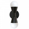 Dainolite Fortuna 2 Light Wall Sconce Matte Black Lamp|Applique murale Fortuna de Dainolite avec fini noir mat et 2 ampoules