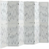 Homcom 5.5' 6 Panel Room Divider Folding Privacy Screen Panels, White|Homcom Separateur De Piece A 6 Panneaux, Ecran De Confidentialite De 5,6'