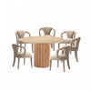 Hathaway and Palmer Modern Industry Chic 7-Piece Dining Set in Ivory and Natural Dining Room Set | Ensemble de salle a manger moderne industriel chic Hathaway et Palmer 7 pieces en ivoire et naturel