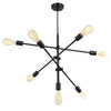 Dainolite Alexa 7 Light Adjustable Pendant Matte Black Finish Lamp|Luminaire suspendu réglable Alexa de Dainolite avec fini noir mat et 7 ampoules