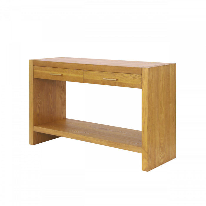 Aubrey 47.5\" Farmhouse Style Sofa Table with Storage - Brown