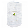 Pawhut 36" Bird Cage For Finches, Canaries Budgies, Parrot Cage With Accessories Handle, White|Pawhut 36" Cage A Oiseaux Ara Maison De Jeu Cacatoes Perroquet Cage De Vol 2 Portes Perchoir 4 Mange