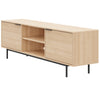 Nordika Hamilton 70" TV Stand with 2 Storage Cabinets - Natural Blonde Oak | Meuble pour téléviseur Hamilton de Nordika de 70 po avec 2 armoires de rangement - chêne blond naturel