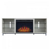 Brighton Modern 2-Piece Electric Fireplace in Black and Beige | Foyer electrique moderne Brighton 2 pieces en noir et beige