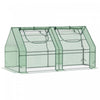 Outsunny 6' X 3' X 3' Mini Greenhouse With 2 Pe/plastic Covers, Dark Green|Outsunny Mini Serre 6' X 3' X 3' Avec 2 Couvertures Pe/plastique Vert Fonce