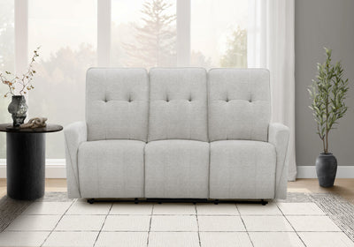 MONARCH SPECIALTIES 3-SEATER POWER RECLINING SOFA, 70" WIDE, USB PORT INCLUDED, LIGHT GREY FABRIC RECLINER | MONARCH SPECIALTIES SOFA 3 PLACES INCLINABLE ELECTRIQUE, 70"L, PORT USB INCLUS, TISSU GRIS CLAIR