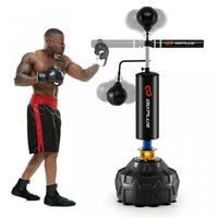 Goplus Boxing Speed Trainer Freestanding Fillable 360° Spinning Bar Adjustable Height