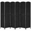 Homcom Double Hinged Woven Wicker Room Divider And Privacy Screens|Homcom Separateur De Piece En Osier Tisse A Double Charniere