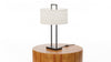25" Black Modern Table Lamp with Textured Shade | Lampe de table moderne noire de 25 po avec abat-jour texturé