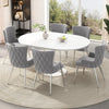 Sophia Modern 7pc Dining Set with table and Chairs,Grey Dining Room Set  | Ensemble de salle a manger moderne Sophia 7 pieces avec table et chaises, gris