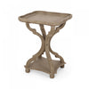 Jason Traditional Square Side Table With Shelf, Driftwood | Table D’appoint Carrée Traditionnelle Jason Avec Étagère, Finition Bois Flotté
