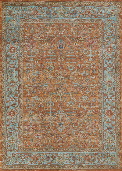 Hailey Traditional 5'3" x 7'3" Area Rug in Orange Indoor Area Rug | Tapis Traditionnel Hailey 5'3" x 7'3" en Orange