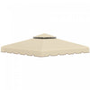 Outsunny 9.8'x9.8' Double Roof Gazebo Replacement Canopy Top Cover, Beige|Outsunny 9.8' X 9.8' Toit De Rechange Pour Tonnelle Double Toit Beige