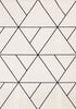 Covington White Black Modern Geometric Trellis Design Rug, 6'7" x 9'10" Indoor Area Rug | Tapis Covington a motif de treillis geometrique moderne blanc et noir, 6'7" x 9'10"