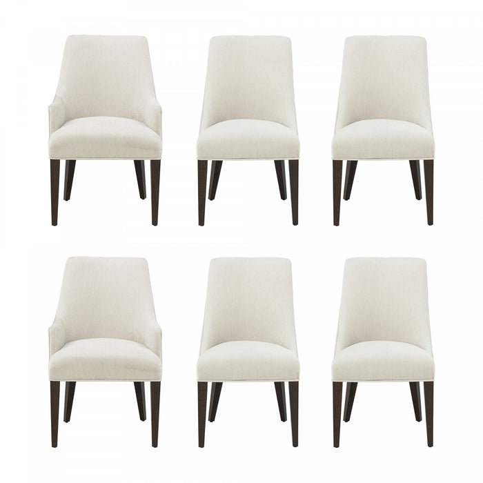 Beever Modern 6-Piece Dining Chair Set in Cream