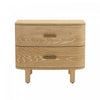 Solara Contemporary 30" Solid Wood Nightstand in Natural Oak (2-Drawer) | Table de nuit contemporaine Solara 30" en bois massif chene naturel (2 tiroirs)