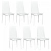 HOMCOM Modern Dining Chairs, Set of 6, PU Leather Upholstered Accent Chairs