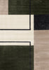 Marley Geometric Modern Green Grey White Area Rug - 5'3" x 7'7"|Carpette moderne Marley verte, grise et blanche à motif géométrique - 5 pi 3 po x 7 pi 7 po