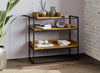 32” Console Table With Storage Shelf Brown Reclaimed Wood Black Metal | Console de 32 po avec tablette de rangement - bois recyclé brun et métal noir