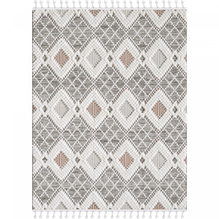 Quinto Twinkle Orange Shag Area Rug - 5'7\" x 7'3\"