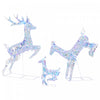 Outsunny 3-Piece Christmas Lighted Reindeer Family Set for Outdoor