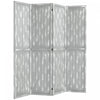 Homcom 5.5' 4 Panel Room Divider Folding Privacy Screen Panels, Grey|Homcom Separateur De Piece A 4 Panneaux, Ecran De Confidentialite De 5,5'