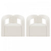 Darian Modern Boucle Lounge Chair in White - Set of 2 | Fauteuil lounge Darian moderne en boucle blanc - Lot de 2