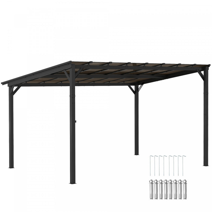 Outsunny 10' X 14' Pergola, Upf 50+ & Waterproof Polycarbonate Gazebo