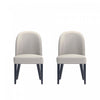 Hillman Modern Wood Upholstered Dining Chair in Light Gray - Set of 2 | Chaise de salle a manger moderne en bois Hillman avec revetement en tissu gris clair - Lot de 2