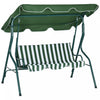 Outsunny 3-seat Patio Swing, Outdoor Swing With Adjustable Canopy|Outsunny Balancoire De Patio A 3 Places, Balancoire Avec Auvent Reglable