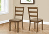 Dining Chair Set of 2 Kitchen Dining Room Brown Fabric Walnut Wood Legs Transitional|Ensemble de 2 chaises de salle à manger de style transitionnel avec tissu brun et pattes en bois noyer pour la cuisine et la salle à manger