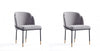 Flor Modern Metal Twill Weave Dining Chair in Gray - Set of 2 | Chaise de salle a manger Flor en metal moderne a tissage serge gris - Lot de 2