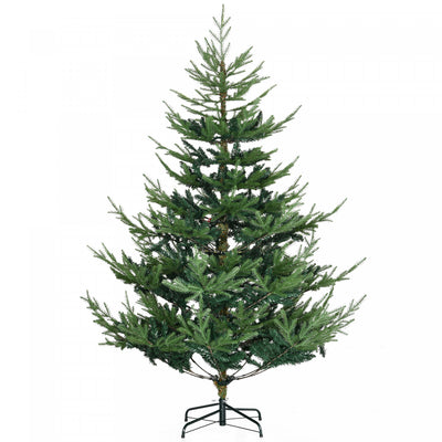 HOMCOM 6' Artificial Christmas Tree with Hinge Design Green