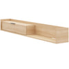 Nordika Slim 72" Wall-Mounted TV Stand with Storage Cabinet - Natural Blonde Oak | Meuble pour téléviseur mural mince Nordika de 72 po avec armoire de rangement - chêne blond naturel