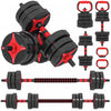 Soozier 66 lb 5-in-1 Adjustable Dumbbell Set with Connector for Home Gym