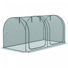 Outsunny 8 X 4ft Crop Cage With Two Zippered Doors And Ground Stakes Green
