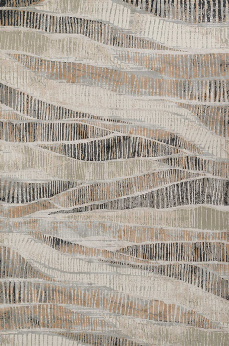 Briar Contemporary 7'9\" x 9'10\" Area Rug in Grey Indoor Area Rug