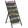Outsunny 5-tier Vertical Raised Garden Bed With 5 Planter Boxes, Grey|Outsunny Lit De Jardin Sureleve Vertical A 5 Etages, Gris