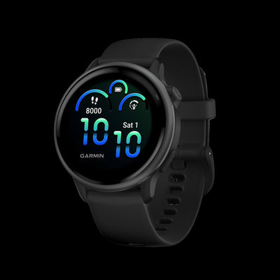 Garmin Vivoactive 6 Slate Black Health Smartwatch - Wellness Tracker, Body Battery Monitoring, Sleep Coach, Sports Apps, Garmin Pay, Music Storage