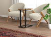 19” C-shaped End Table With Metal Frame - Brown Reclaimed Wood | Table de bout en forme de C de 19 po avec armature en métal - bois recyclé brun
