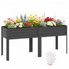 Outsunny Galvanized Raised Garden Bed with Legs, 71" x 22" x 31.5"