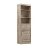 Bestar Pur 25 W Closet Organizer with Drawers - Rustic Brown|Organisateur de garde-robe Pur de Bestar de 25 po (L) avec tiroirs - brun rustique