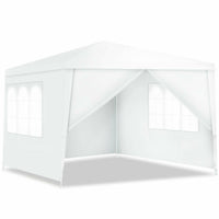 Costway 10'x10' Canopy Gazebo Party Wedding Event Tent Heavy Duty Side Walls
