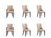Shubert Modern 6-Piece Dining Chair Set in Tan | Ensemble moderne de 6 chaises de salle a manger Shubert en beige