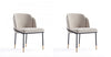 Flor Modern Metal Twill Weave Dining Chair in Wheat - Set of 2 | Chaise de salle a manger Flor en metal moderne a tissage serge, couleur ble - Lot de 2